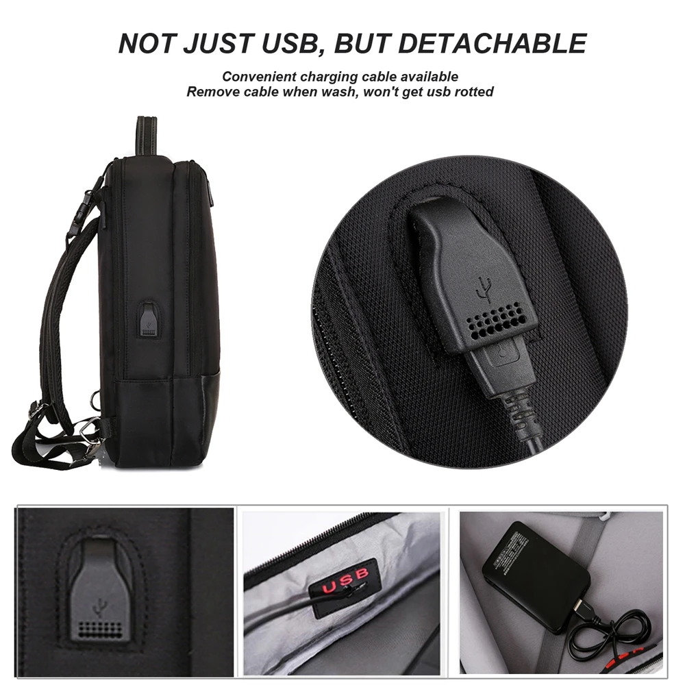 Модные мужские рюкзаки, 15,6 дюймов, usb зарядка, рюкзак для ноутбука, мужской рюкзак Mochila, мужской школьный рюкзак для подростков
