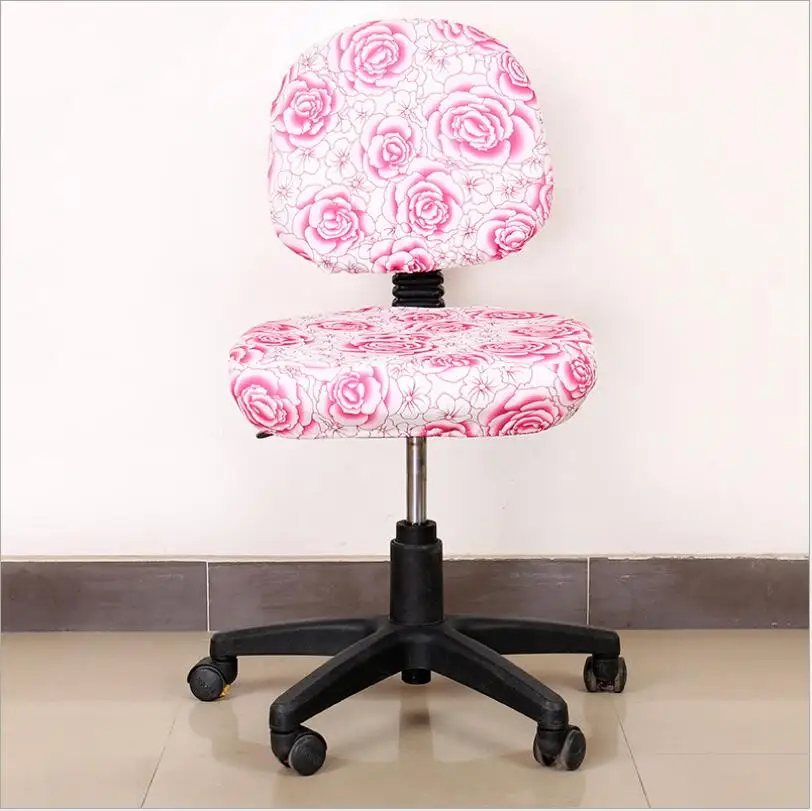 Red rose New Arrival Modern Rose-Printed 3 Colors Optional Stretch Rotating Spandex Polyester Durable Washable Floral Chair Cover - Цвет: Red rose