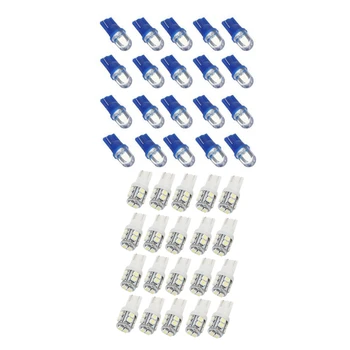 

70 Pcs T10 Car LED Light Side Dashboard Wedge Light Bulb 12V, 50 Pcs Blue 168 194 501 W5W & 20 Pcs White 10 SMD