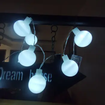 

LED white ball string lights holiday atmosphere room decoration small colored lights.