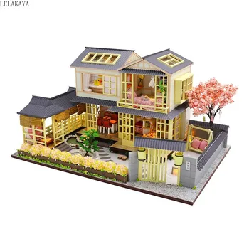 

Kids Toys DIY The Secret Story Dollhouse Assemble Wooden Miniature Furniture Doll House Puzzle Educational Toy For Children L907