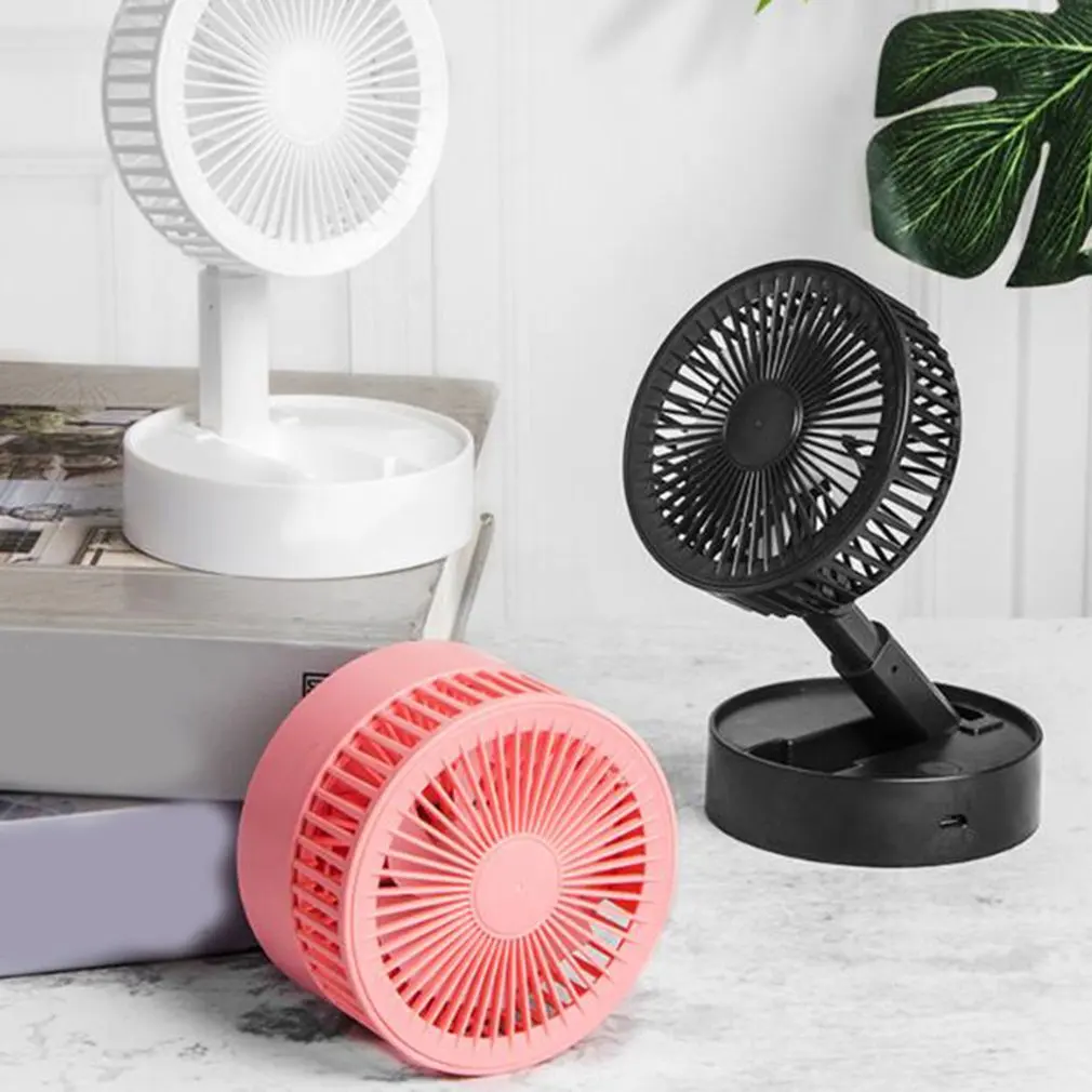 

Mini Retractable Folding Fan Student Portable Desktop Outdoor Handheld Usb Charging Silent Desktop Fan