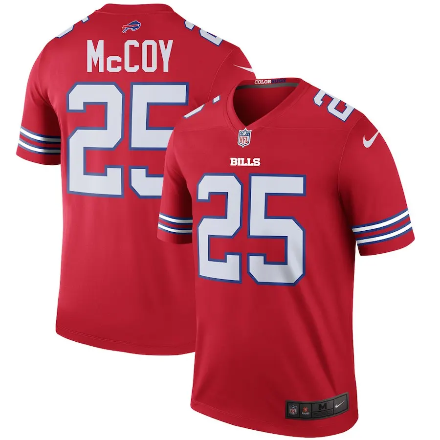 Men Buffalo Высококачественная Мужская футболка LeSean McCoy Bills color rush - Цвет: Men