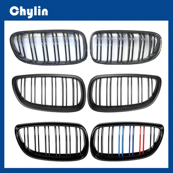 

Gloss Matte Black M-color Dual Line Front Grille Kidney Grill For BMW E92 E93 M3 328i 335i 2Door 2010-2013 Car Styling