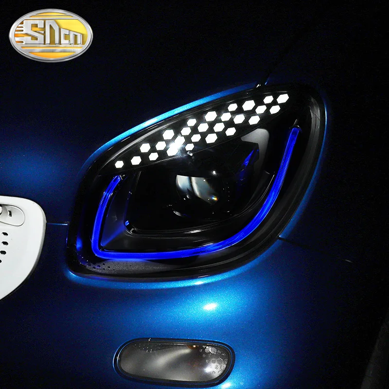SNCN автомобильный Стайлинг светодиодный задний фонарь для Mercedes-Benz Smart Fortwo светодиодный DRL бровей фара в сборе старт голубой