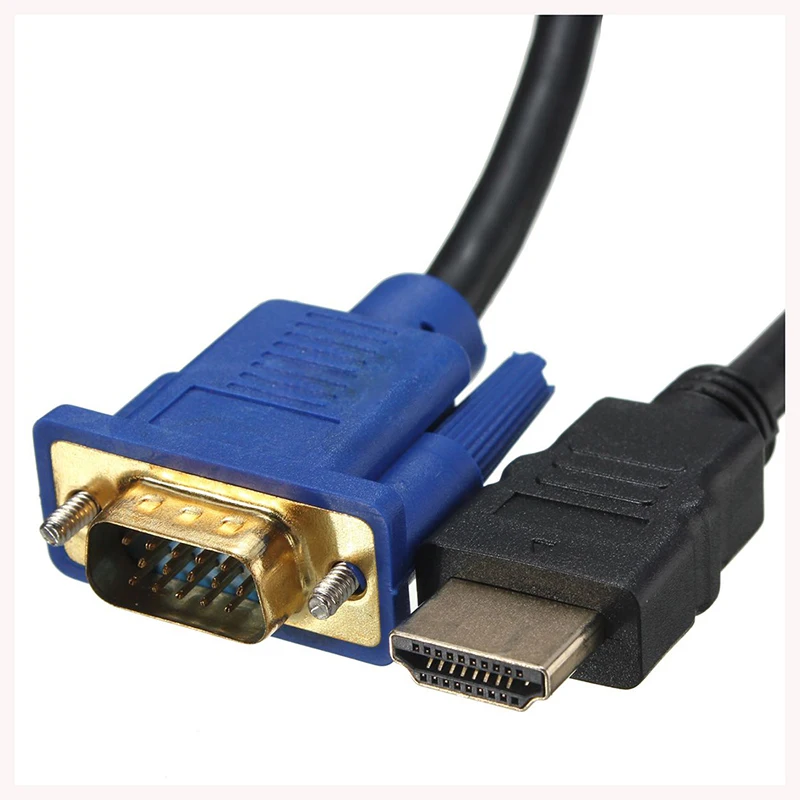 HD tv 1,8 M HDMI Мужской к VGA Кабель-адаптер Соединительный кабель для PC tv черный