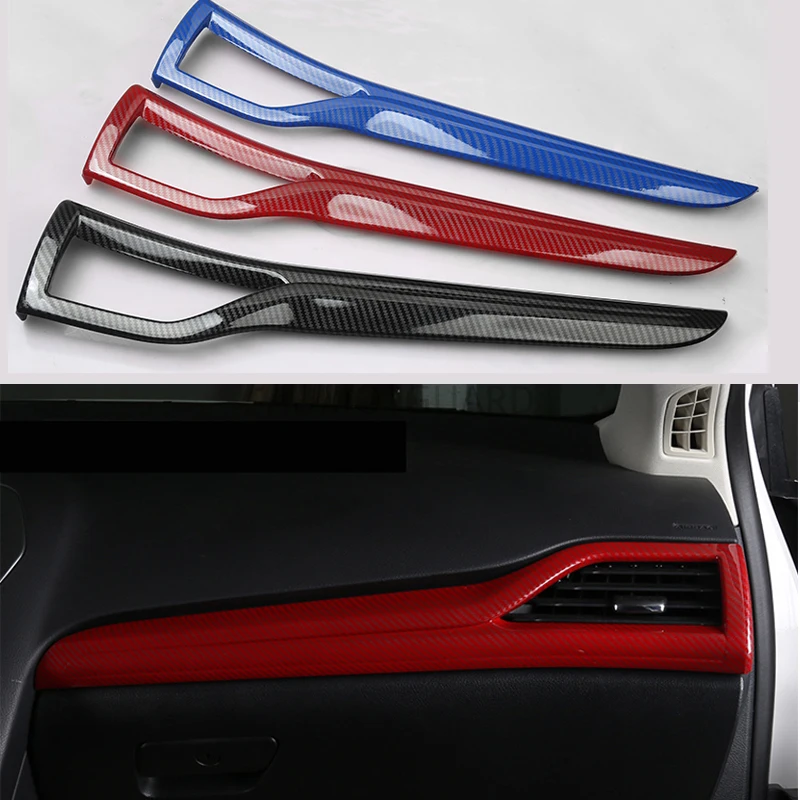 

Carbon Fiber Interior Centre Console Mouldings Co-pilot Right Air Outlet Decorative Frame Trim For Ford Fusion Mondeo 2013-2018