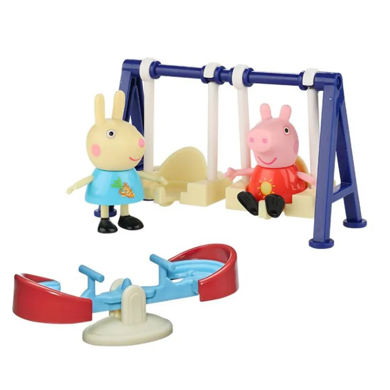 Hasbro Series Peppa Pig Anime Figure Amusement Park Theme Kids Toys Model Family Role George Action Toy Gifts | Игрушки и хобби