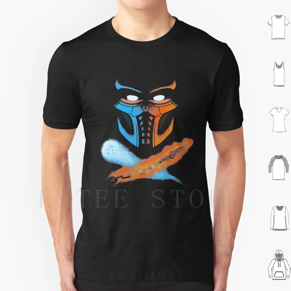 Finitura Di Lui! Maglietta Stampa Cotone Mortal Kombat Scorpion Subzero Sub Zero Sub Zero Finish Him Drew Wise Mortal Kombat Mkx