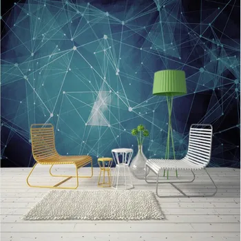 

Custom large wallpaper mural 3D Nordic night scene starry sky TV background wallpaper mural