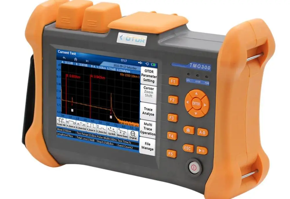 

TMO-300-SM OTDR 1310/1550nm 32/30 SM Optic Fiber OTDR Tester With 10mW VFL