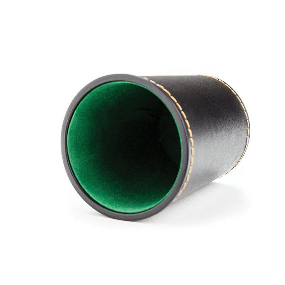 Dice Cup Imitation Leather PU Trumpet Flannel Dice Cup Bar KTV Entertainment Dice Cup With Dices