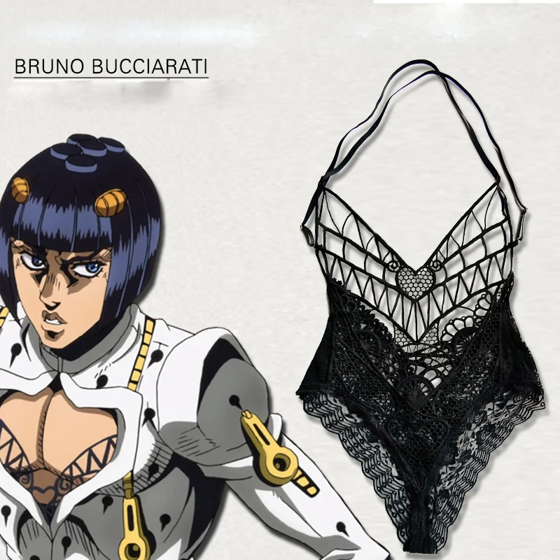 Anime Jojo 5 Jojo S Bizarre Adventure Golden Wind Bruno Bucciarati Cosplay Costume Lingerie Lace Top Inner Jumpsuits Aliexpress