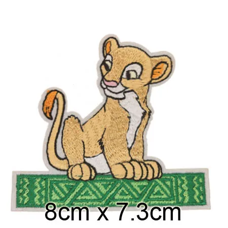Король льва животных фильм вышитый Железный на патч, король льва Simba спальный мультфильм куртка ткань для рюкзаков аксессуары DIY - Цвет: 04