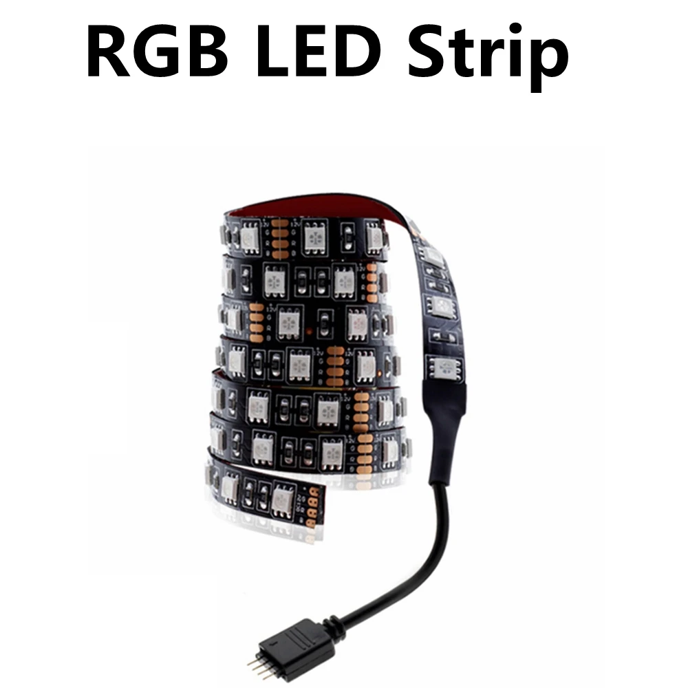 Only RGB Strip USB Светодиодные ленты 5V SMD5050 изменяемый RGB светодиодный ТВ фон светильник ing 50 см 1 м 2 м 3 м 4 м 5 м набор «сделай сам» гибкий светодиодный светильник - Испускаемый цвет: Only RGB Strip