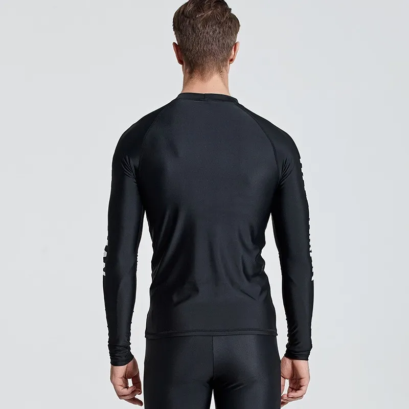 longa camisa natação lycra surf rash guard