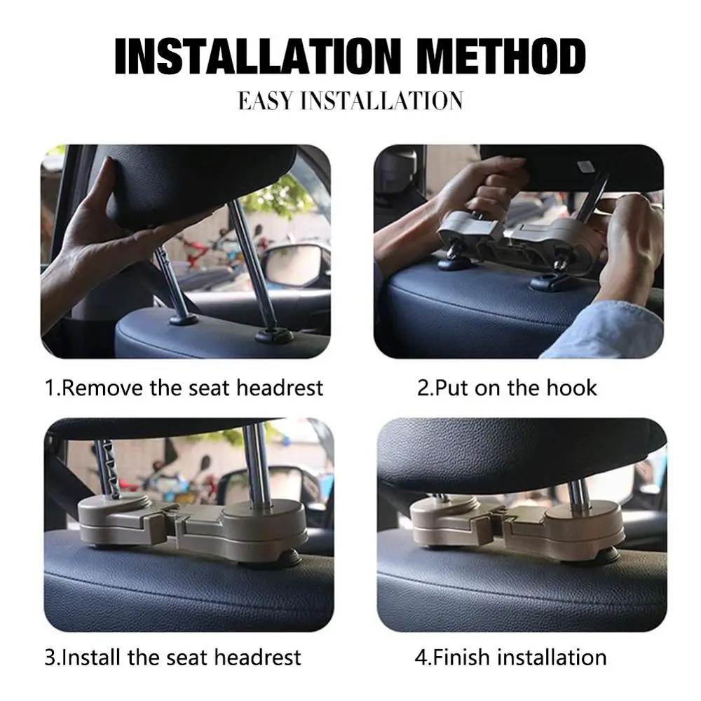 Car Headrest Hook Seat Back Hanger for Bag Handbag Grocery Cloth Portable Multifunction Clips Car Styling Stuff Purse Hanger car hook