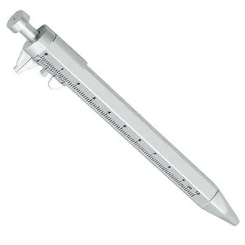 

1pc Vernier Caliper Scale Ballpoint Pen Plastic Pen Shell Blue Refill With Scale Ruler Children Students Learning Stationery