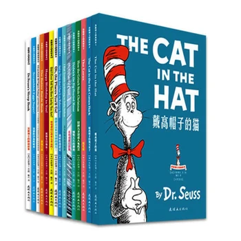 

New Dr. Seuss Bilingual Classical Picture Book Full Set of 15 Volumes 7-10 Year Old Simplified Chinese and English Paperback