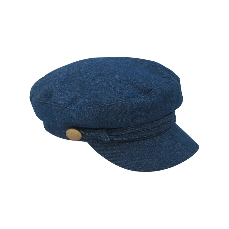 Женская Ковбойская шляпа ретро джинсовый хлопковый светильник синяя шляпа от солнца женская простая и универсальная модная шикарная Повседневная Уличная Студенческая Кепка