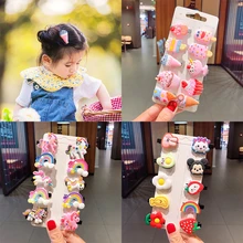  Sweet Girls Cute Cartoon Animals Fruit Hairpins Children Lovely Hair Clips Barrettes Headband Kids Hair Accessories Gift 