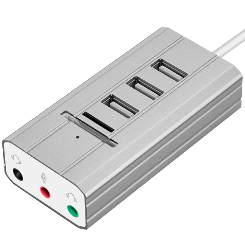 Asunflower 8 в 1 концентратор USB Type C с 3,5 мм наушники микрофон разъем USB кард-ридер концентратор USB C адаптер для Macbook Pro ключ