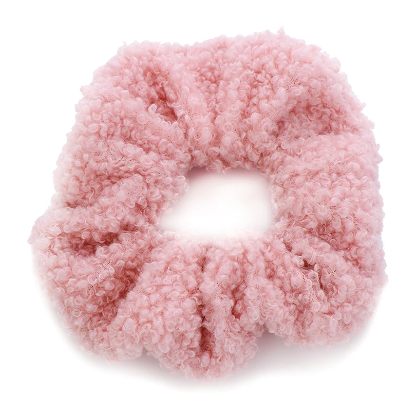 pink 2 шт./компл. зимнее платье Мягкие плюшевые бархатные резинки для волос Винтаж резинка для волос девушки резинка для волос аксессуары; прическа хвостик; Лидер продаж - Цвет: pink