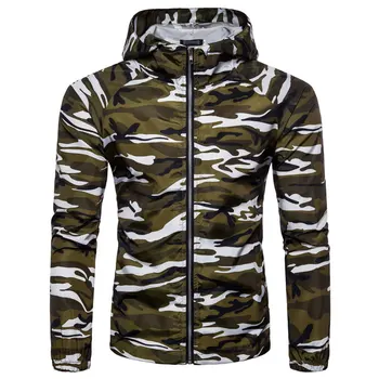 

Camouflage Jackets for Men Autumn Casual Hoodie Military Tactical Jacket Waterproof Windproof Coat Hooded Camo Army Outwear