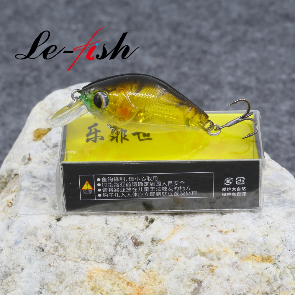 Le Fish 50 мм 6,9 г кривошипная приманка гольян жесткая приманка для рыбалки качественные тройные Крючки воблер плавающий Pesca