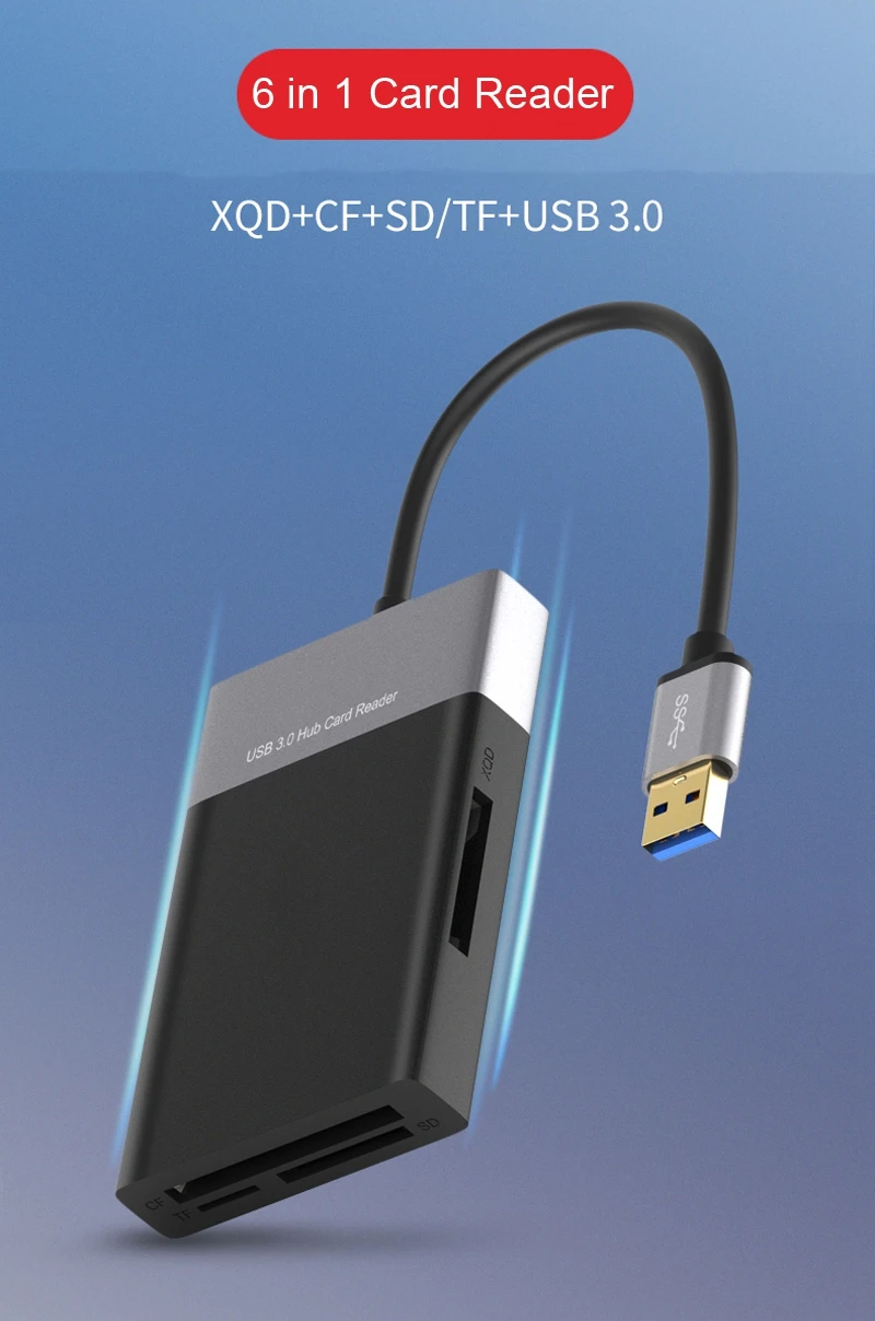 USB 3,0 кард-ридер SD SDHC MicroSD TF CF USB3.0 U флэш-диск OTG карта адаптер для Macbook Dell ASUS samsung ноутбук ПК
