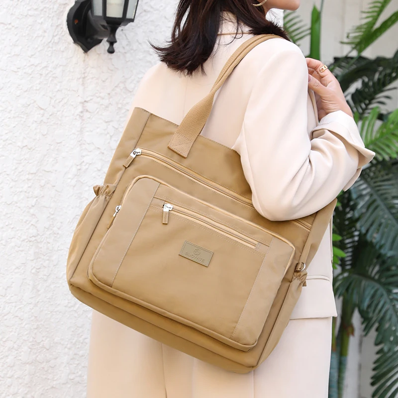 ★TOUT Y EST★ Dying Nylon Shoulder Bag Stone Beige ML173 Nylon Slouchy Shoulder Bag | Stoney Clover