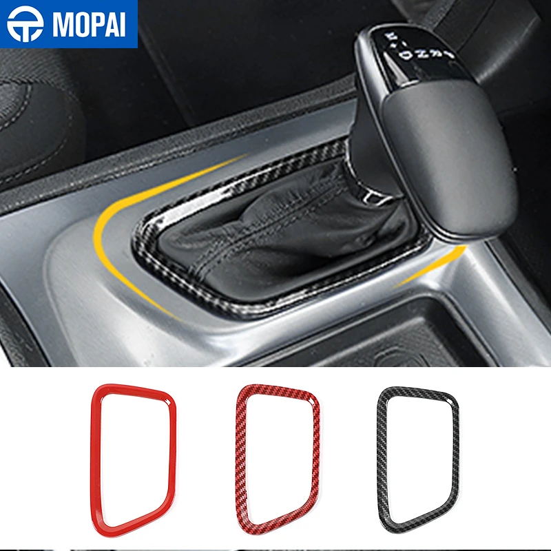 

MOPAI Interior Mouldings ABS Car Gear Shift Panel Decoration Ring Cover Sticker Accessories for Dodge Charger 2015+