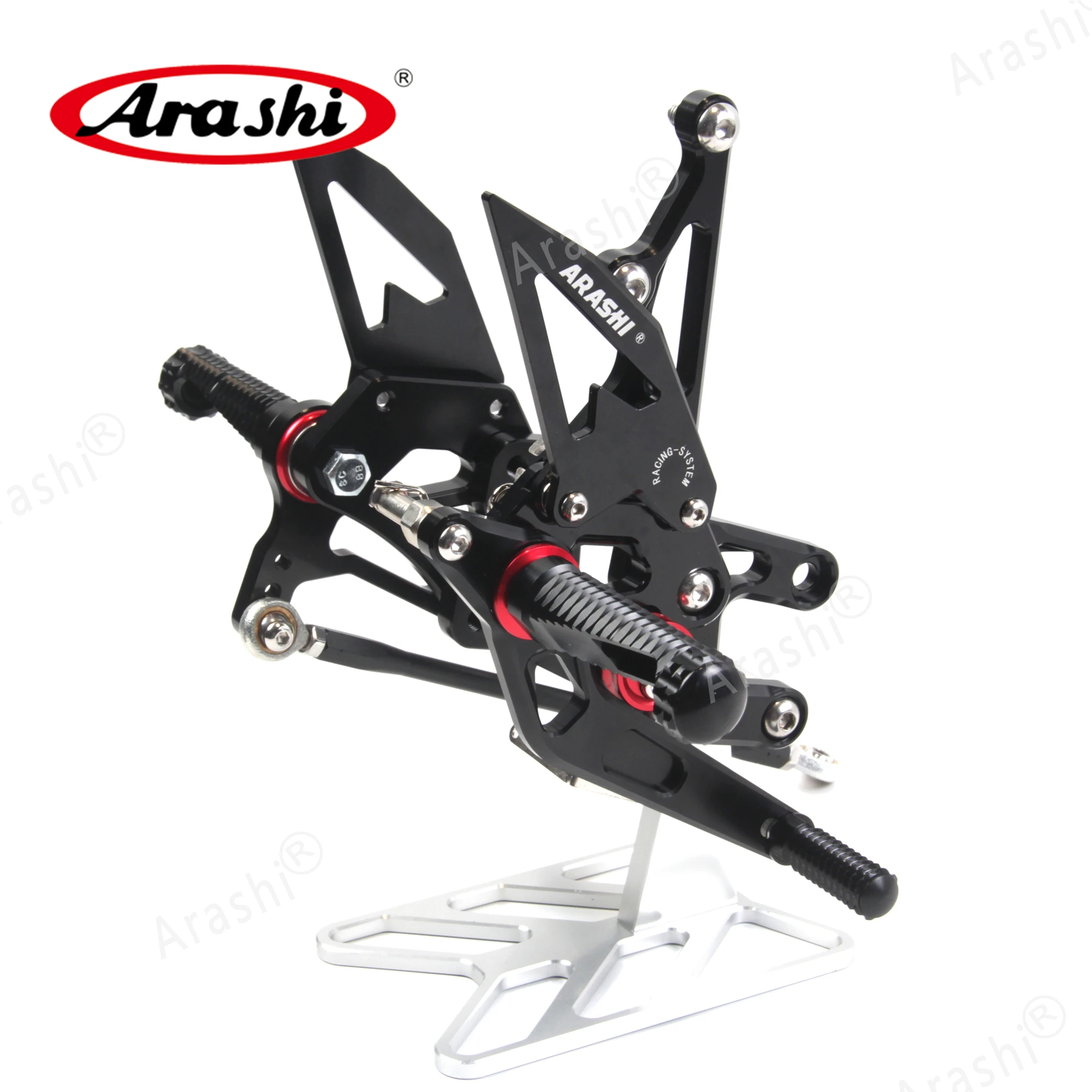 Arashi NINJA ZX-10R 2004 2005 с ЧПУ-обработанной регулируемой Подножки заднего сиденья Rearset педаль ZX10R аксессуары
