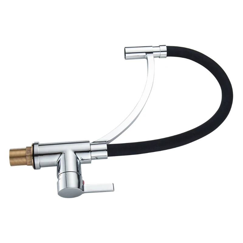 

Kitchen Faucet 360 Degree Rotatable Sink Tap Mixer Single Lever Spiral Spring 634E