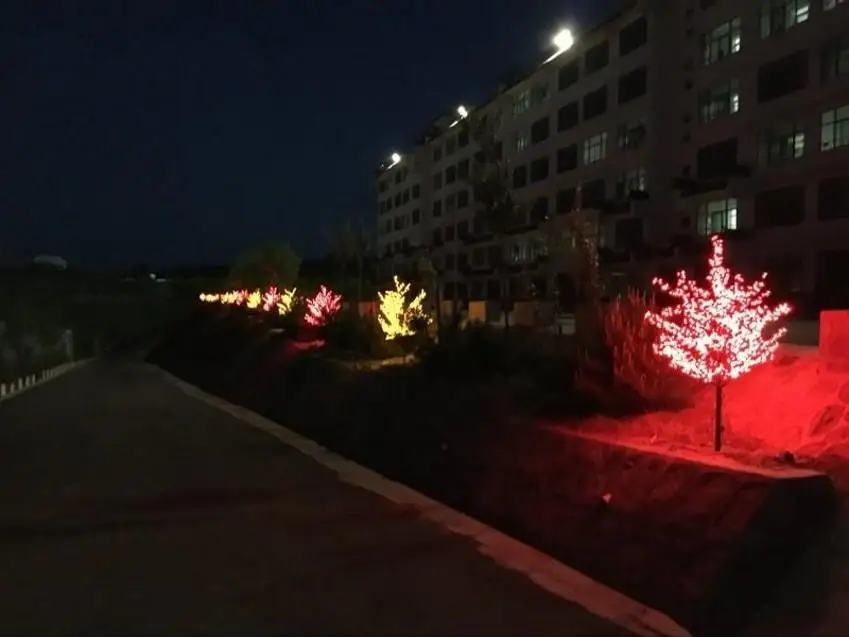 Блестящий LEDCherry Blossom Рождественская елка освещение водонепроницаемый садовый пейзаж украшение лампа для свадебной вечеринки рождественские принадлежности