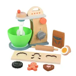 Ensemble de jouets de cuisine en bois pour enfants de plus de 3 ans, jeu de rôle, mixeur sur socle, accessoires de cuisine pour Ea 