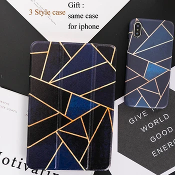 

Blue Gold Diamond Smart Cover For iPad Pro 9.7 6th 7th 11 air 10.5 12.9 10.2 Mini4 5 2019 Tablet Case with or no pencil holder