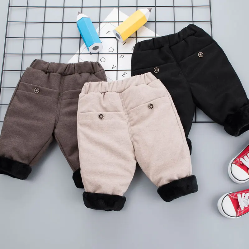 boys pants new winter kids thicken pants children Girls casual warm cashmere velvet trousers for baby boys leggings