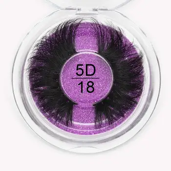 

SEXYSHEEP Single Pair Mink False Eyelashes Round Box Handmade Fake lashes Wispy Fluffy Eyelash Extension Natural Long Eye Lashes