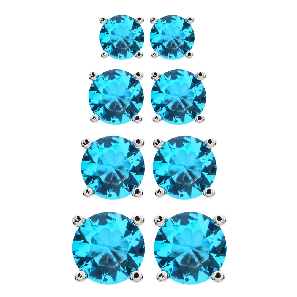 Корейское издание модные высококачественные круглые циркониевые серьги-гвоздики, подходят для девочек/женские свадебные вечерние Ювелирные изделия Подарки ER-370