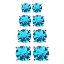 Корейское издание модные высококачественные круглые циркониевые серьги-гвоздики, подходят для девочек/женские свадебные вечерние Ювелирные изделия Подарки ER-370