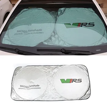 

Car Front Windshield Sunshade sticker For Skoda Octavia 2 A7 A5 A4 Vrs Fabia 2 Rapid Yeti Superb 3 Felicia Citigo RS Tour Octvia