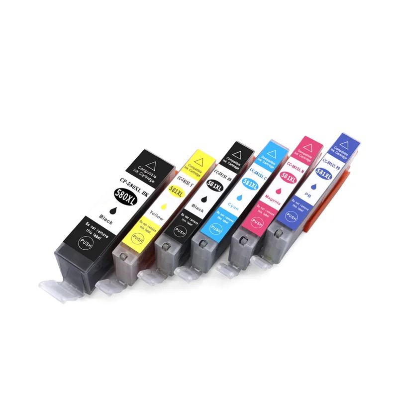 6 шт PGI580 PGI 580 PGI-580 CLI-581 чернильный картридж для принтера Canon TR7550 TR8550 TS6150 TS6151 TS8150 TS8152 TS9150 TS9155 принтеры