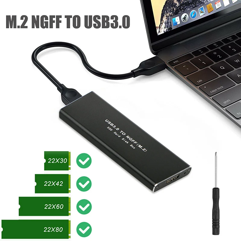 M 2 NGFF SSD SATA USB 3 0 al minyum sabit Disk muhafaza saklama kutusu 