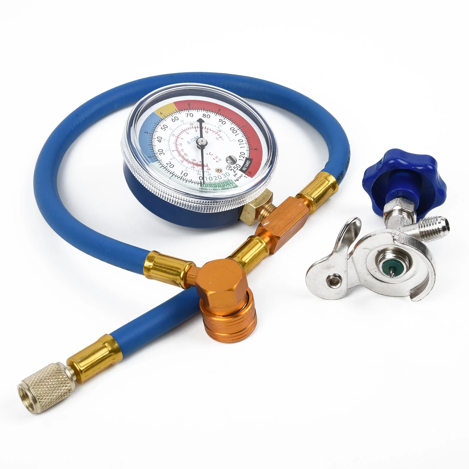 

Auto Air Conditioning Hose Refrigerant Recharge Gauge R134A R1 Accessories Parts