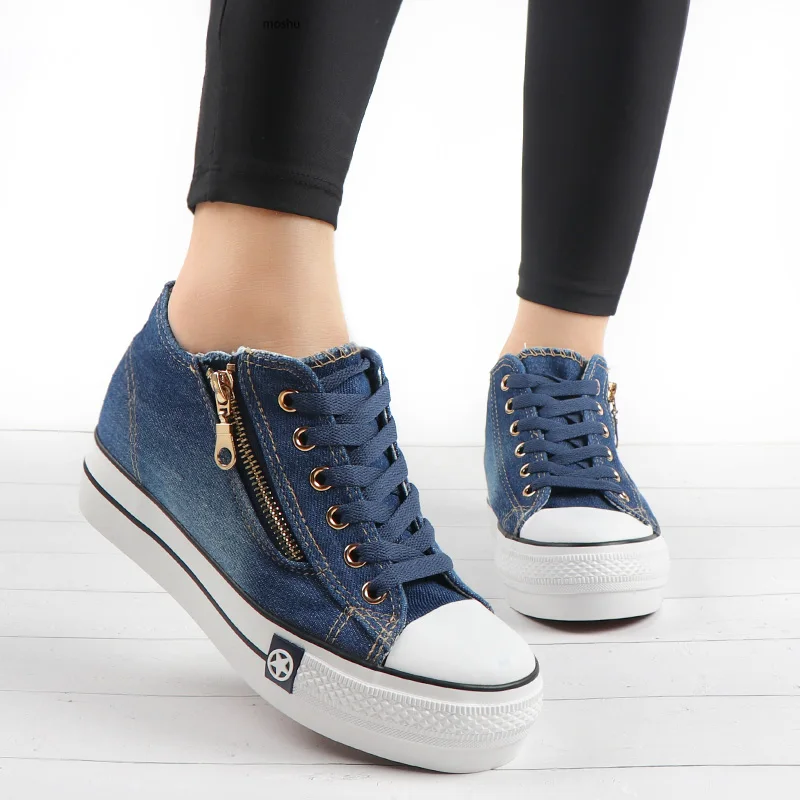 Best Fashion Sneakers Women Casual Canvas Shoes Tenis Feminino Comfy Ladies Vulcanize Shoes Lace Up Trainers Women Zapatos Mujer 2019