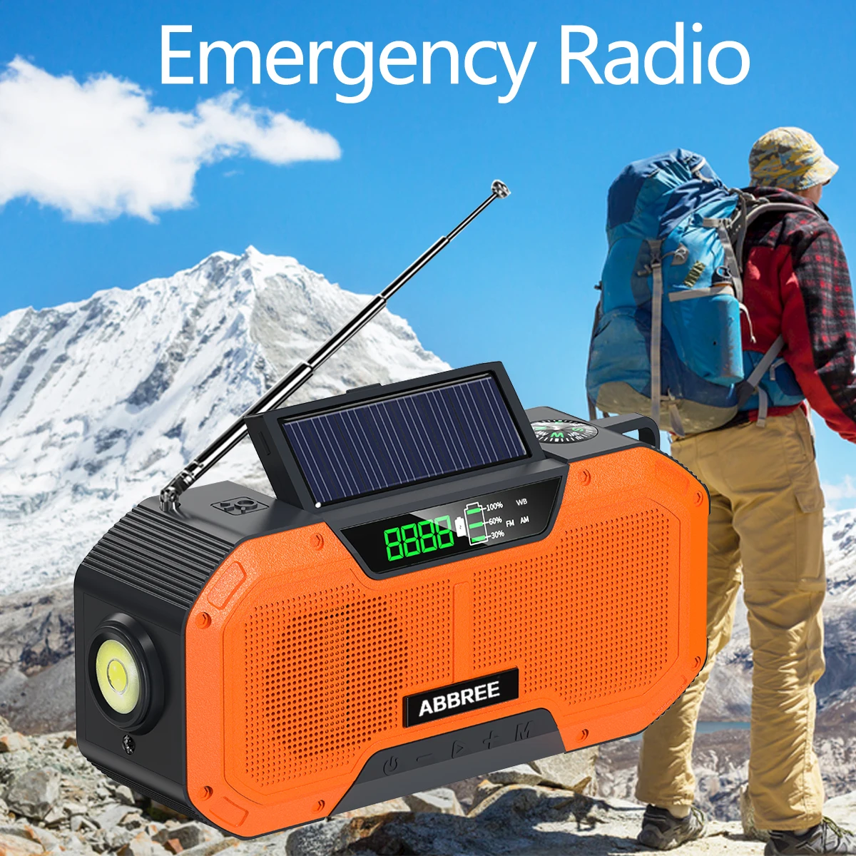 Emergency Radio Waterproof Emergency Radio Abbree Waterproof Solar