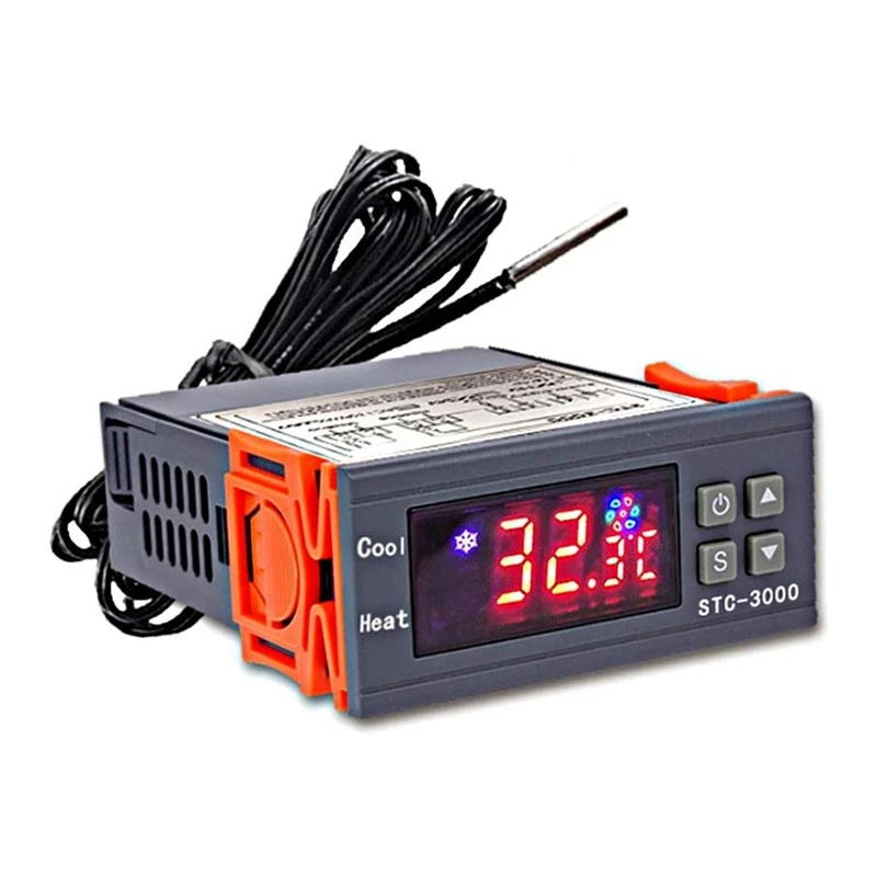 STC-3000 High-Precision Digital Thermostat Is Used for Incubator Temperature Control Adjustment Heating Cooler Retail |