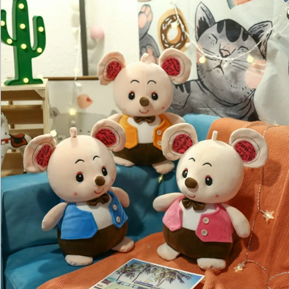 25cm/35cm/50cm Colored Cloth Gentleman Mouse Doll Plush Toys Mouse Doll Big Rat Mascot Doll Mouse Children Birthday Gift
