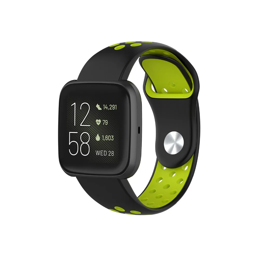 Двухцветный силиконовый ремешок для часов для Fitbit Versa 2 спортивный ремешок для fitbit versa lite/versa браслеты 10 цветов